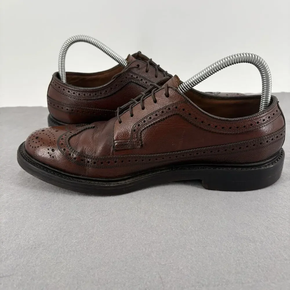 Florsheim Imperial Shoes Mens 7 D Brown Kenmoor Longwing Leather 93602 Vintage